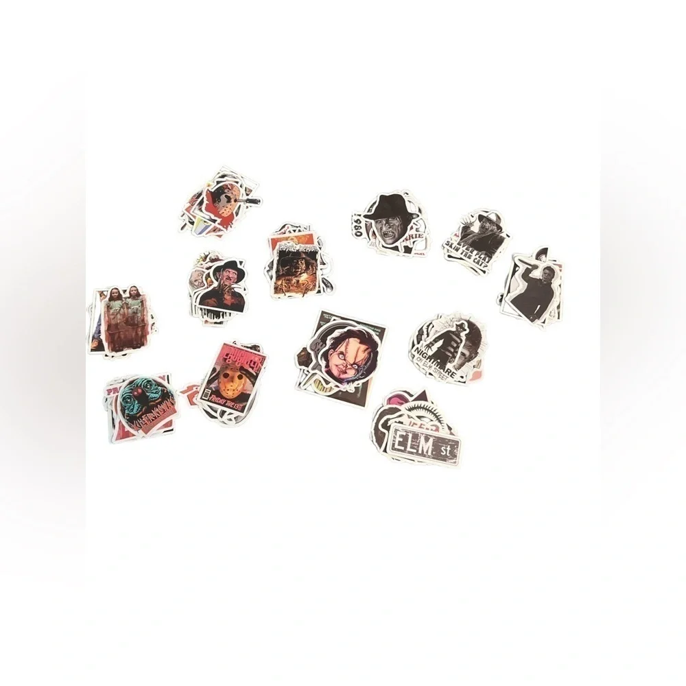 Horror Film Stickers - Black & White along With Color - New‎ 120 Stickers Total